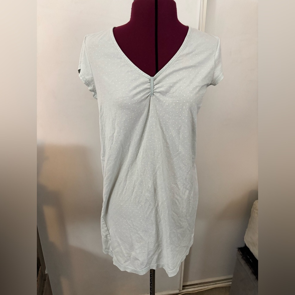 Tommy Hilfiger baby blue and White Women's night gown, Size M